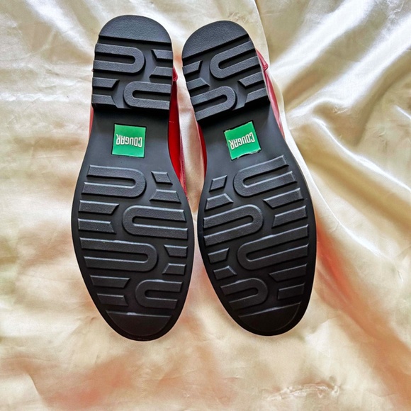 LOAFERS, COUGAR, CHERRY RED, RUBBER, LADIES SZ 9, RUBBER SOLES, NEW NEVER WORN, - Picture 6 of 8